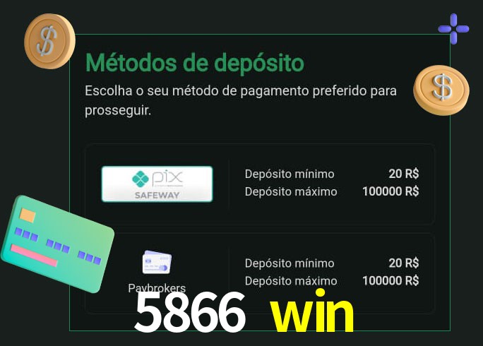 O cassino 5866 win oferece uma grande variedade de métodos de pagamento